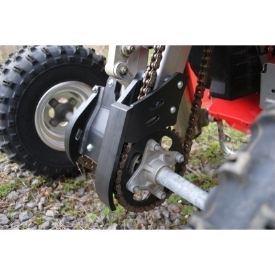 Protector trasero de cárter AXP, , 6 mm, negro, Honda TRX450R AX1240