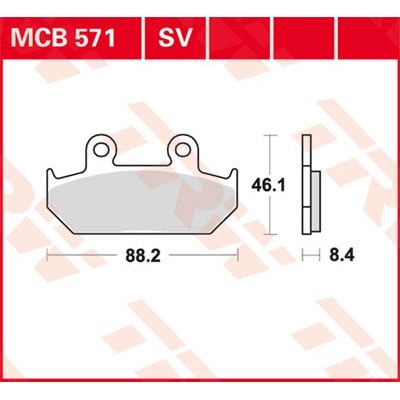 Pastillas de freno metal sinterizado SV TRW MCB571
