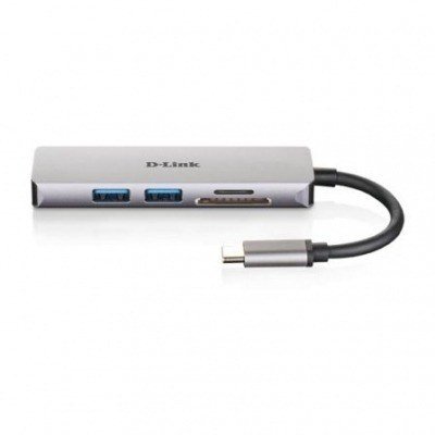 Hub USB Tipo-C D-Link DUB-M530/ 2 Puertos USB 3.0/ 1 HDMI/ 1 Lector Tarjetas SD/ Gris