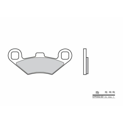 Pastillas de freno sinterizadas Brembo 07PO02SD 07PO02SD