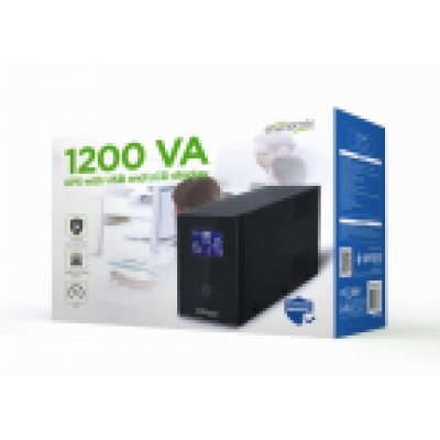 SAI GEMBIRD CON USB Y DISPLAY LCD 1200 VA NEGRO
