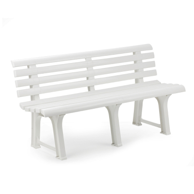Banco de jardin orchidea color blanco 145 x 49 x 74 cm