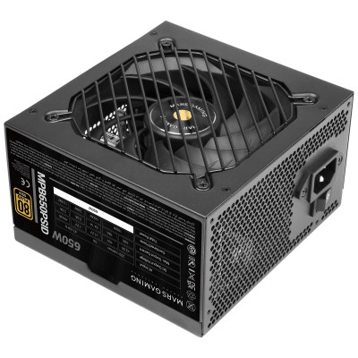 FUENTE MARS GAMING 650W MPB650PSID ATX3.1 80+GOLD PFC ACTIVO PCIe5.1 12V-2X6 DC-DC DIGITAL SMD NEGRO