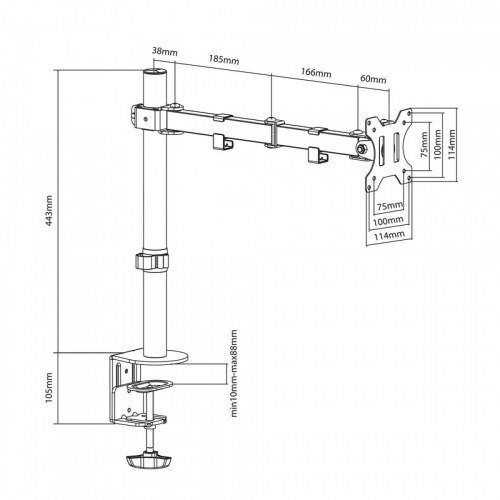 Ewent EW1510 Soporte de Mesa 1 Monitor 13-27\1