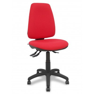 Silla Elche S bali rojo ruedas de parqué