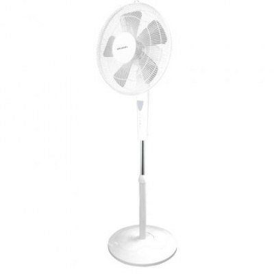 GRUNKEL VENTILADOR DE PIE 50W REGULABLE 3 VELOCIDADES C/TEMPORIZADOR BLANCO