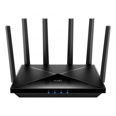 Cudy Router WiFi 7 Dual Band Gigabit BE6500 - Velocidad hasta 1000Mbps - 4 Puertos - 4 Antenas Fijas de 5dBi - Tecnologia MU-MIM