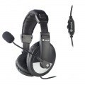 NGS Auriculares con Microfono - Jack 3.5mm - Control de Volumen - Cable de 2.20m - Color Negro