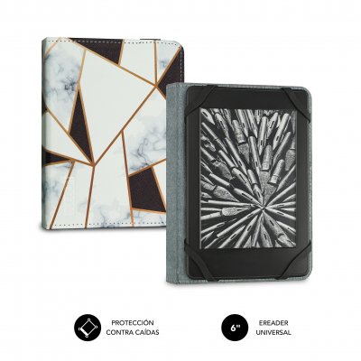 FUNDA TABLET SUBBLIM CLEVER EBOOK CASE 6 MARMOL NEGRO