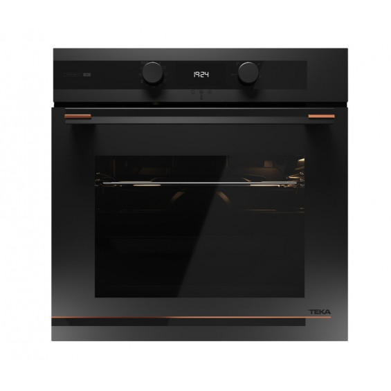 Horno pirolítico Teka MaestroPizza HLB 85-G1 P Infinity G1, 8 funciones, 340 °C, DualClean, diseño Italdesign Giugiaro, negro mate