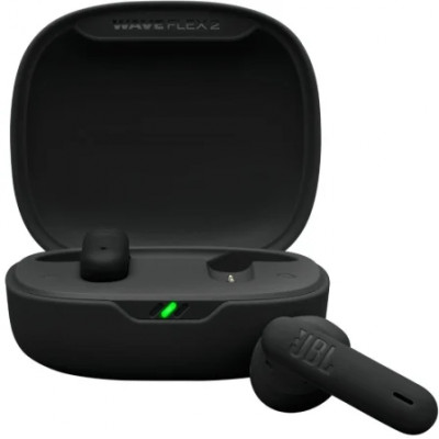 Auriculares Bluetooth JBL Wave Flex - Estuche de carga | Autonomía 10h | Color Negro