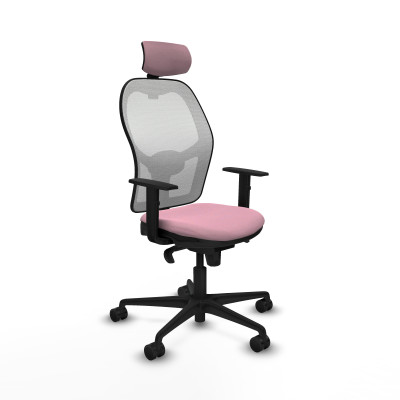 Jorquera sincro malla blanca bali rosa brazos 1D base nailon cabecero 2D ruedas 65mm nailon