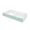 Cama-casita Montessori 70x140 cm madera con cajones verde-menta · Sogni