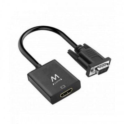 CABLE EWENT CONVERTIDOR VGA MACHO - HDMI HEMBRA CON AUDIO 0,20 METROS