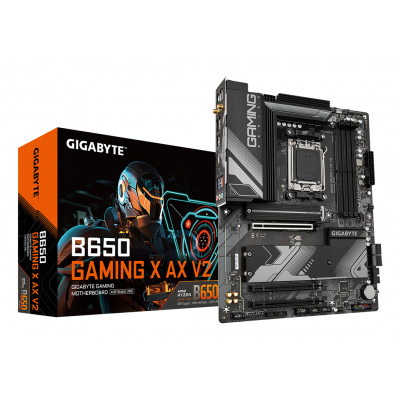 B650 GAMING X AX V2 Placa base - AMD Ryzen serie 9000, VRM de 8+2+2 fases, hasta 8000 MHz DDR5 (OC), 1xPCIe 5.0 + 2xPCIe 4.0 M.2, LAN 2,5 GbE, WIFI 6E, USB 3.2 Gen 2