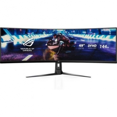 Monitor Gaming Ultrapanorámico Curvo Asus Rog Strix XG49VQ 49/ Dual UHD/ Multimedia/ Negro