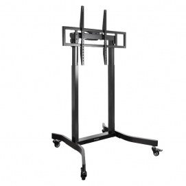 Soporte de suelo orientable eléctrico Tooq Lux, con ruedas, para pantallas de 55" a 100"