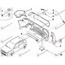EXTREMO DEL PARACHOQUES TRASERO (O)