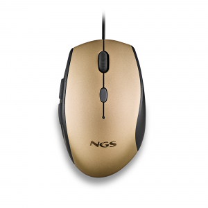 Ratón NGS WIRELESS MOTH GOLD ergonómico silencioso