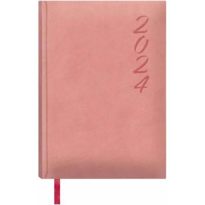 Dohe Brasilia Agenda Anual - Dia Pagina - Cubierta en Polipiel - Papel Ahuesado - Sabado y Domingo misma Pagina - Tamaño 15x21cm - Color Rosa Cuarzo