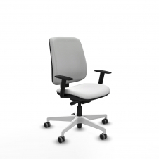 Piqueras y Crespo Alares tapizada traslack bali blanco brazos 1D base blanca ruedas 65mm engomadas