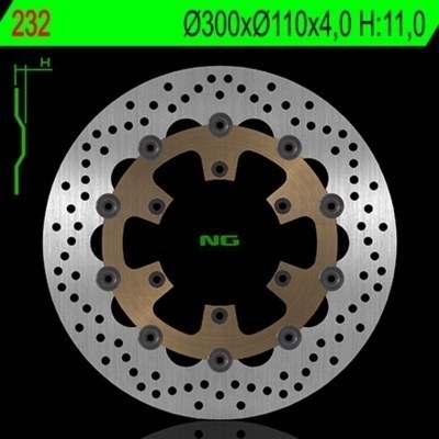 Disco de freno NG 232 Ø300 x Ø110 x 4 232