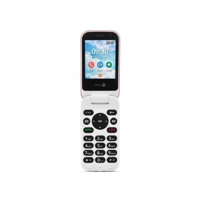 Telefono movil doro 7080 clam red - white - 2.8pulgadas - 4g - rojo y blanco