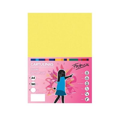 FABRISA Pack de 50 Cartulina Fabrisa 180gr A4 amarillo