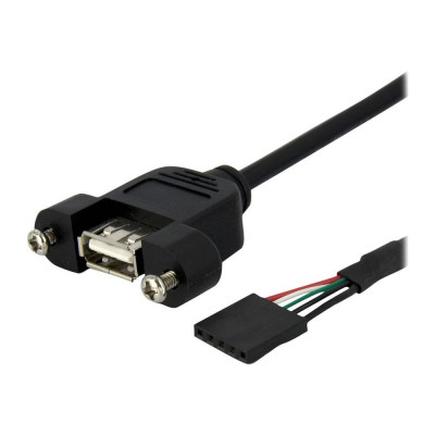 Cable usb 4 clavijas a usb 5 pines statech 0.3m - hembra - hembra - negro