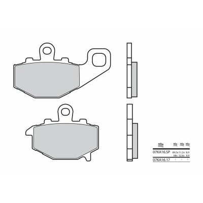 Pastillas de freno sinterizadas Brembo 07KA16SP 07KA16SP