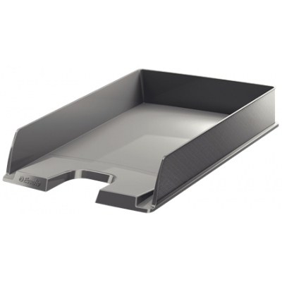 Esselte Europost Bandeja Portadocumentos - Formato Vertical - A4 - Espacio para Etiqueta Identificativa - Color Gris
