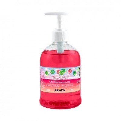 Prady Gel Hidroalcoholico Higienizante 500ml - Aroma de Piruleta - Dosificador - Alcohol 70%