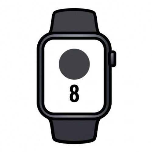 Apple Watch Series 8/ GPS/ 45mm/ Caja de Aluminio Medianoche/ Correa Deportiva Medianoche