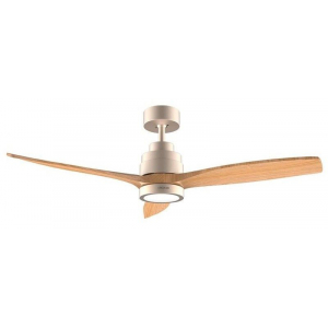 Ventilador de techo Cecotec AERO 5295, motor DC 35W, temporizador, 3 aspas 132cm, luz LED, 6 velocidades, EnergySilence, goldwhite