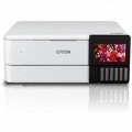 Epson EcoTank ET-8500 - Impresora multifunción - color - chorro de tinta - rellenable - A4/Letter (material) - hasta 16 ppm (impresión) - USB, LAN, host USB, Wi-Fi(ac) - blanco