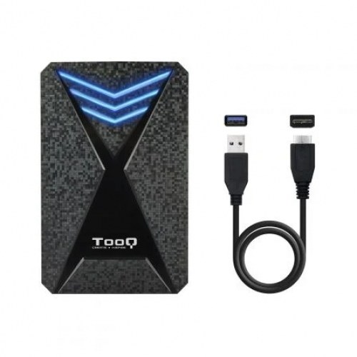 Caja Externa Gaming para Disco Duro de 2.5 TooQ TQE-2550BL/ USB 3.1/ Sin tornillos