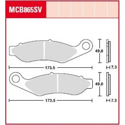 Pastillas de freno traseras sinterizadas serie SH TRW MCB866SH