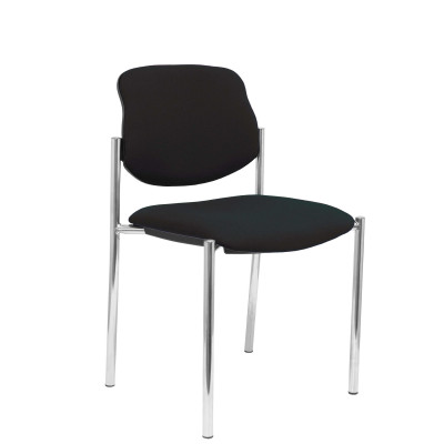 Silla fija Styl bali negro chasis cromo