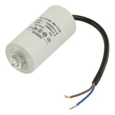 Condensador MOTOR 80uF 450Vac CABLES + M8 Medidas 50x120mm