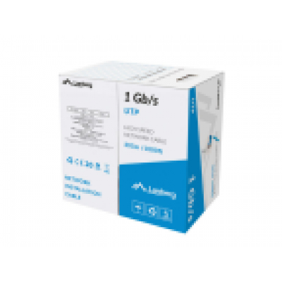 BOBINA CABLE RED LANBERG UTP RJ45 1GB/S SOLIDO CCA AWG23 305M AZUL