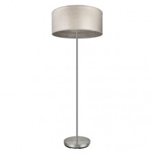 Pie Salon Tania 1xe27 Niquel/madera Gris 162x40x40 Cm