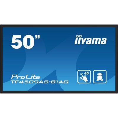 MONITOR IIYAMA 50 PCAP AG BEZEL FREE 40-POINTS, 1920X1080, ANDR. 11,4GB, 32GB, IPS, 24/7, 2XHDMI, DP, 435CDM2 , LANDSC-PORTR-FACE-UP MODE, LAN, RS232, VESA 200X200MM (TF5039AS-B1AG)