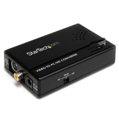 StarTech.com Adaptador Conversor de S-Video - Video Compuesto y por Componentes RCA a VGA