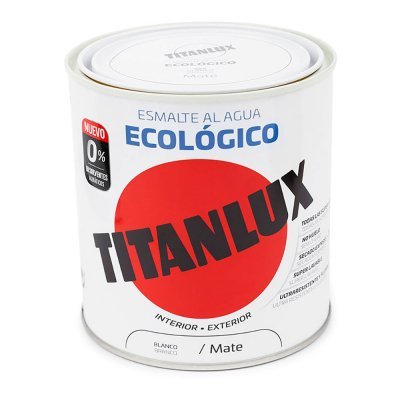 Esmalte ecológico al agua blanco mate 750ml titanlux 02t056634