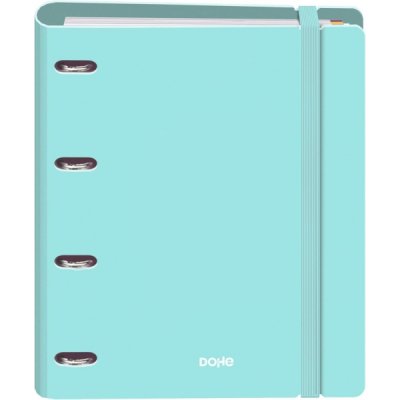 Dohe Serenity Polyfoam Carpeta de 4 Anillas Mixtas de 35mm A4 Recambio 100 Hojas Cuadricula 5mm - Cubierta de Polyfoam 2mm - Cierre con Goma - Incluye 4 Separadores y Sobre de Polipropileno - Color Ve