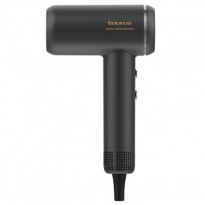 Secador de pelo Taurus DIGITAL FORCE 2000 IONIC, 1800W, motor Brushless, 110000rpm, iónico, 2 velocidades, 5 temperaturas, boquilla concentradora magnética, gris