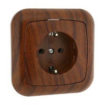Base Enchufe Schuko Empotrar MADERA