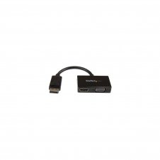 StarTech.com Adaptador DP de Audio/Vͭdeo para Viajes - Conversor DisplayPort a HDMI o VGA - 1920x1200 1080p Negro