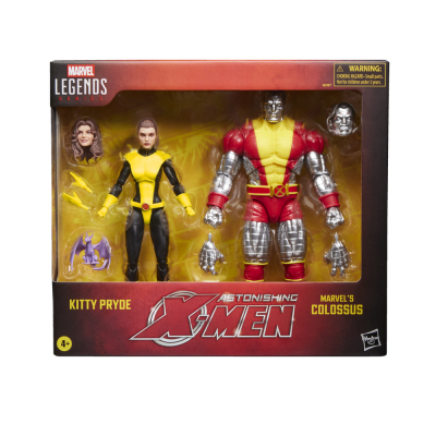 Pack 2 figuras hasbro marvel legends series astonishing x - men kitty pryde & marvels colossus