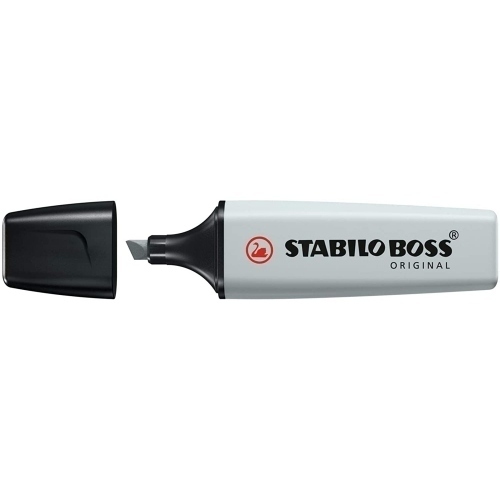 Stabilo Boss 70 Pastel Marcador Fluorescente - Trazo entre 2 y 5mm - Recargable - Tinta con Base de Agua - Color Gris Polvoriento